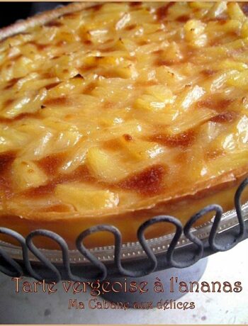 Tarte vergeoise à l'ananas en morceaux