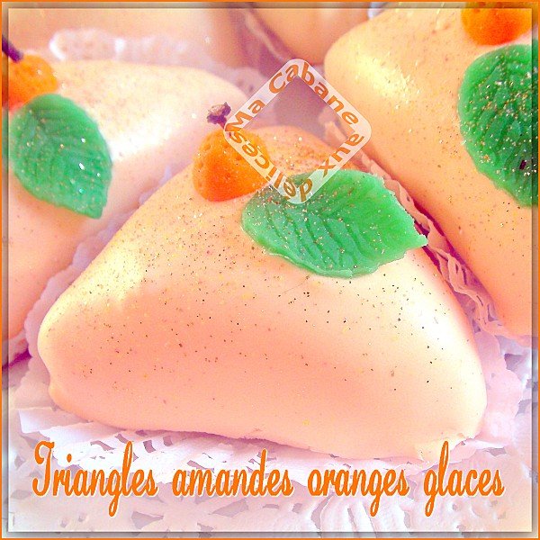 Triangles amandes oranges glacés photo 1